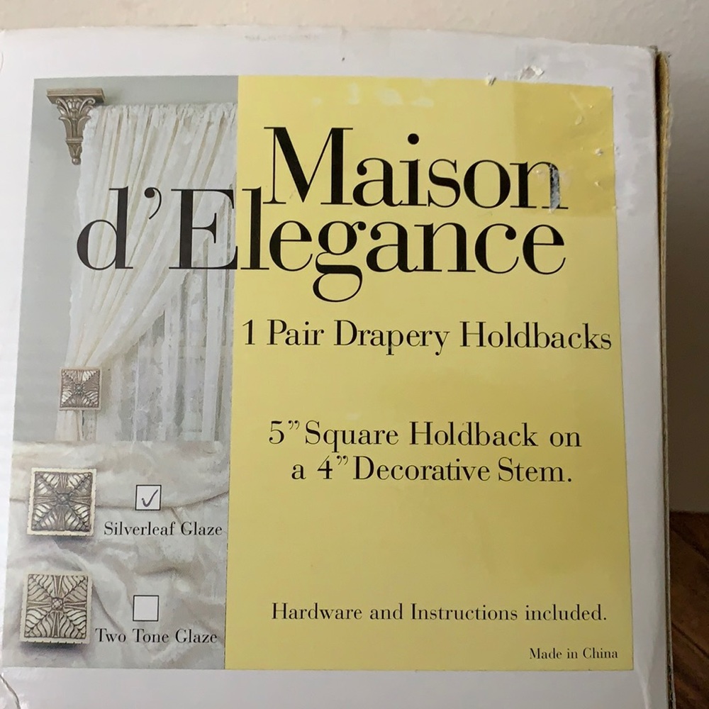 Maison d'Elegance Drapery Holdbacks - 1 Pair